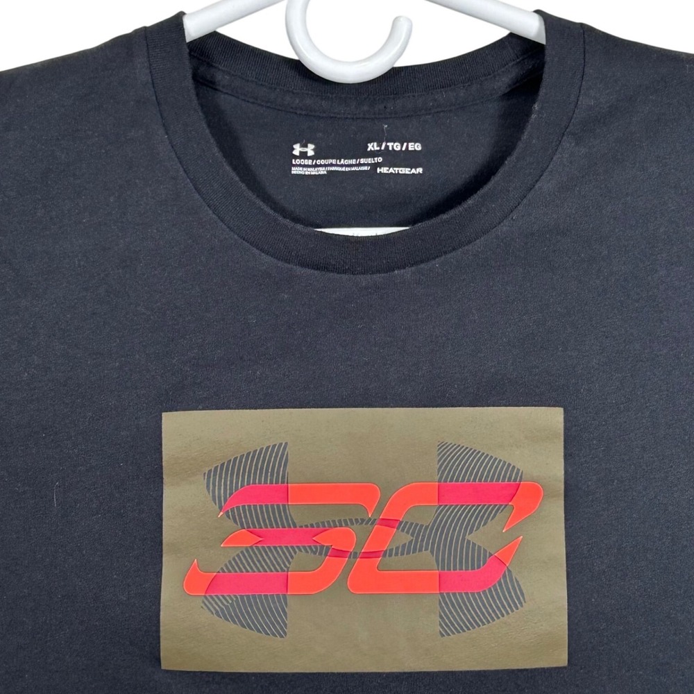 Under Armour Stephen Curry  T-Shirt Mens XL Black HeatGear‎ Graphic Tee SC30
